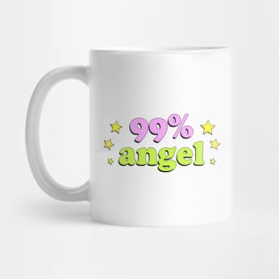 99% Angel (Pink, green and stars) Mug